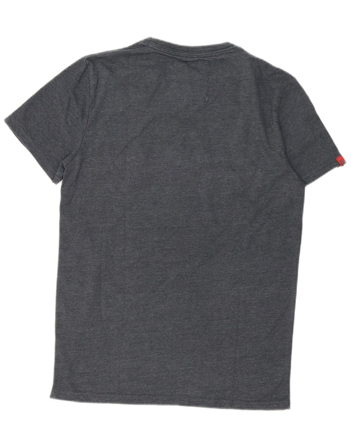 Superdry Мужская футболка с рисунком Верх среднего серого цвета, хлопок