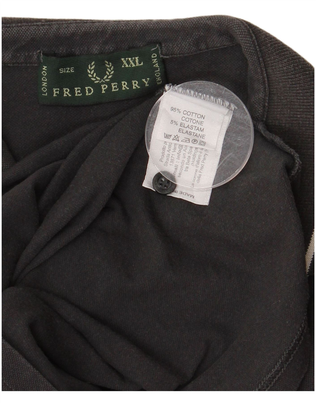 Мужская рубашка-поло FRED PERRY 2XL, серая, хлопок