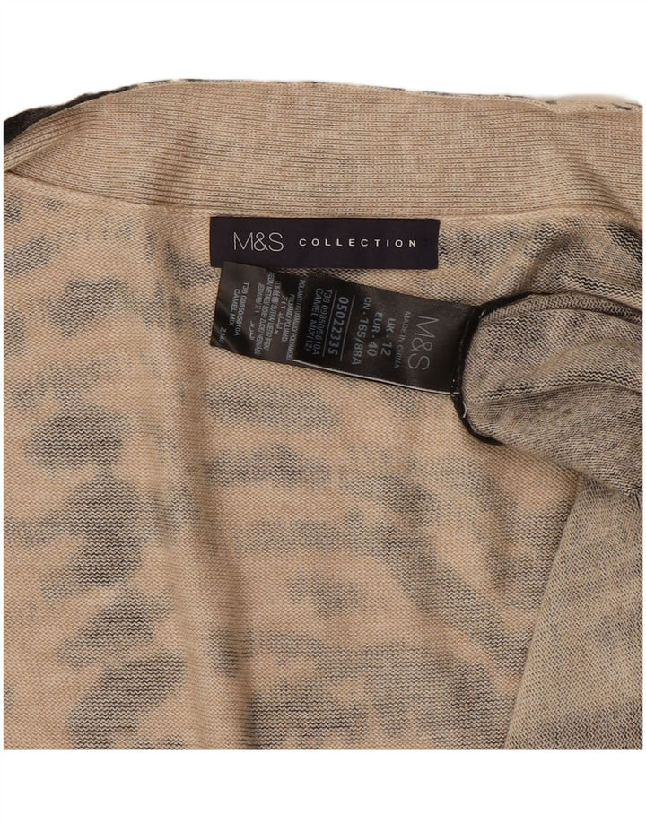 Женский удлиненный кардиган MARKS & SPENCER UK 12, средний бежевый