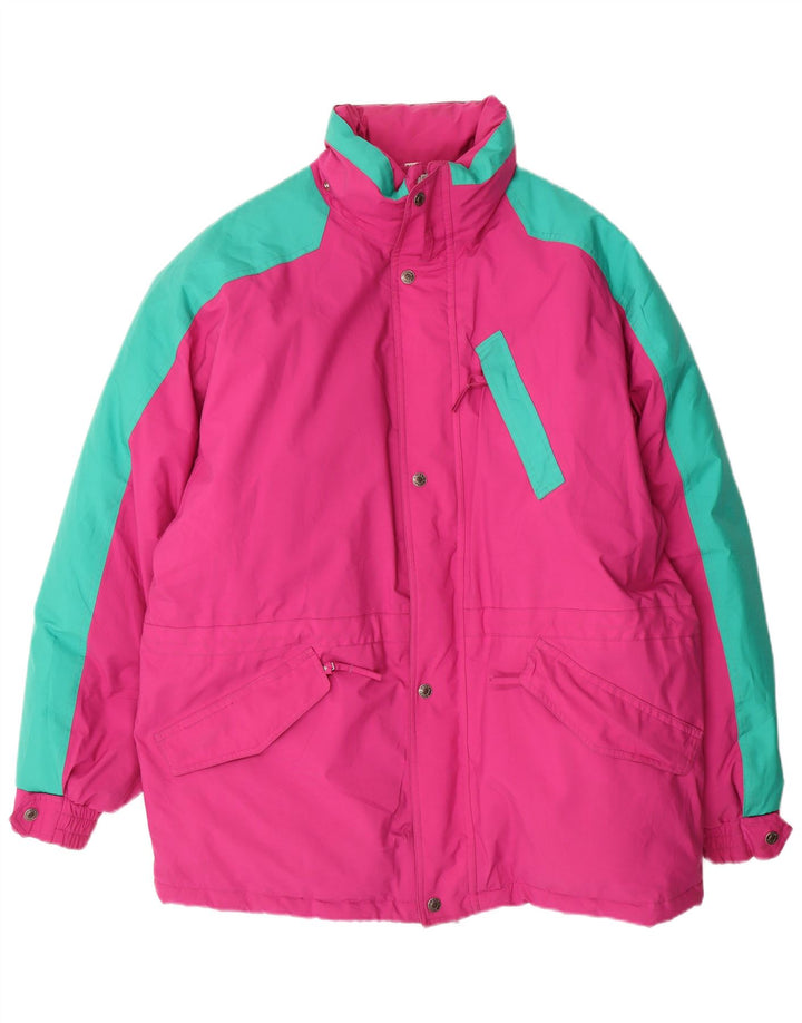 Мужская стеганая куртка BAILO IT 50, большая розовая, полиамид с цветными блоками