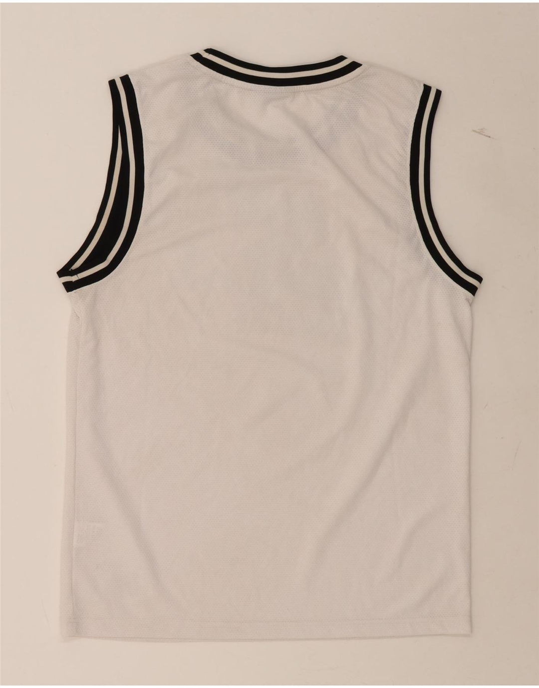 STARTER Mens Graphic Vest Top Small White Polyester Vintage Starter and Second-Hand Starter from Messina Hembry 