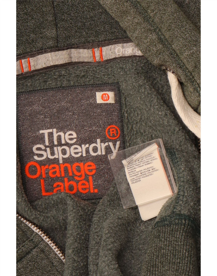 SUPERDRY Мужской свитер с капюшоном на молнии, средний цвет хаки, хлопок