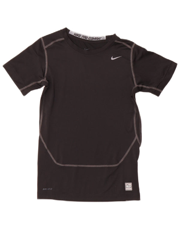 Футболка с рисунком Nike Dri Fit для мальчиков, топ 13–14 лет, XL, черный полиэстер