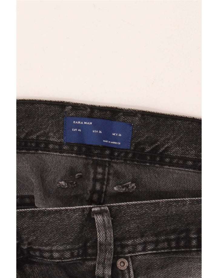 Мужские джинсовые шорты Zara EU 46 XL W36 Серые