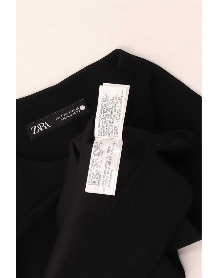Женский укороченный жилет Zara UK 10, маленький черный полиэстер