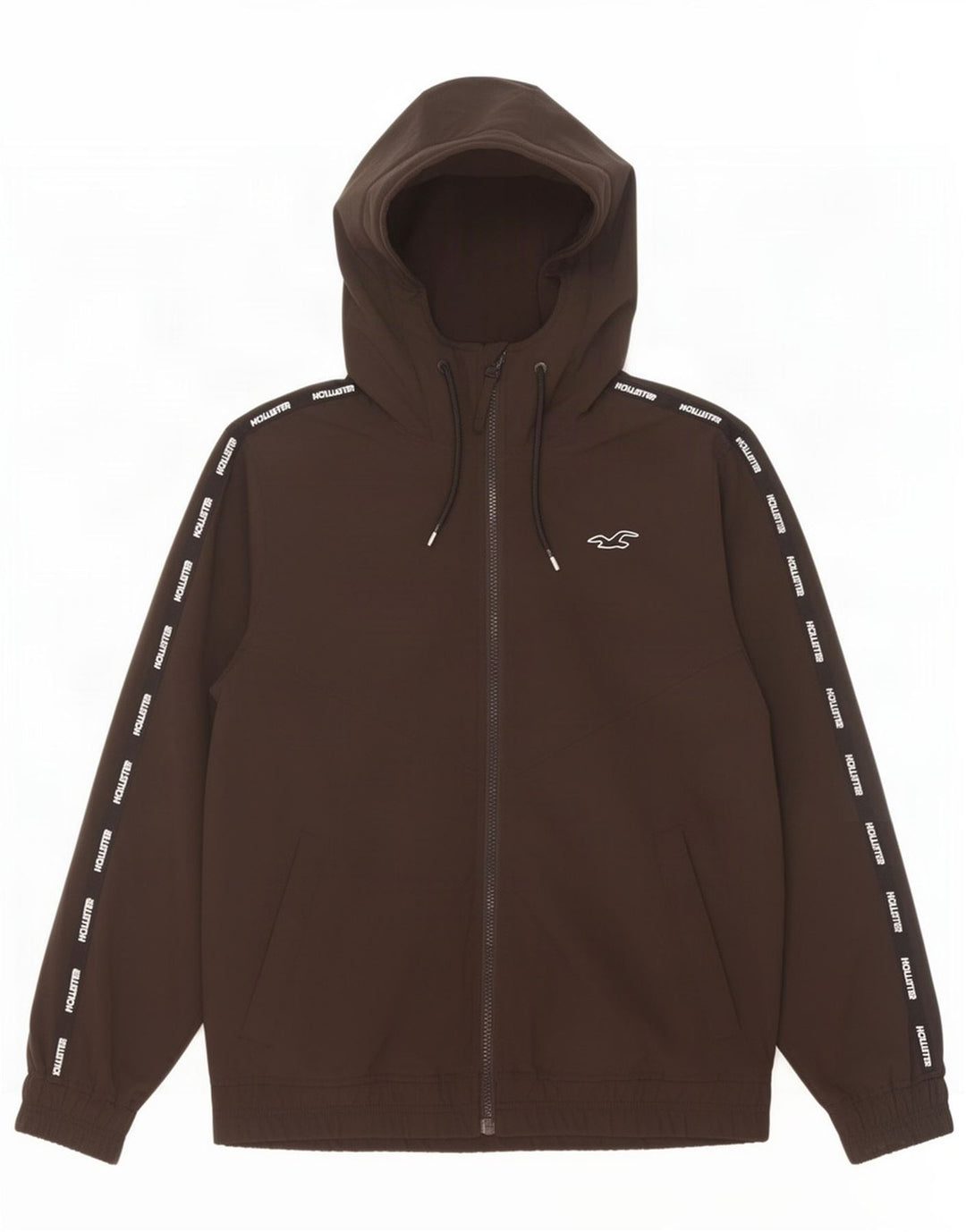 Мужская куртка-бомбер с капюшоном Hollister UK 36, маленькая, черная, полиэстер
