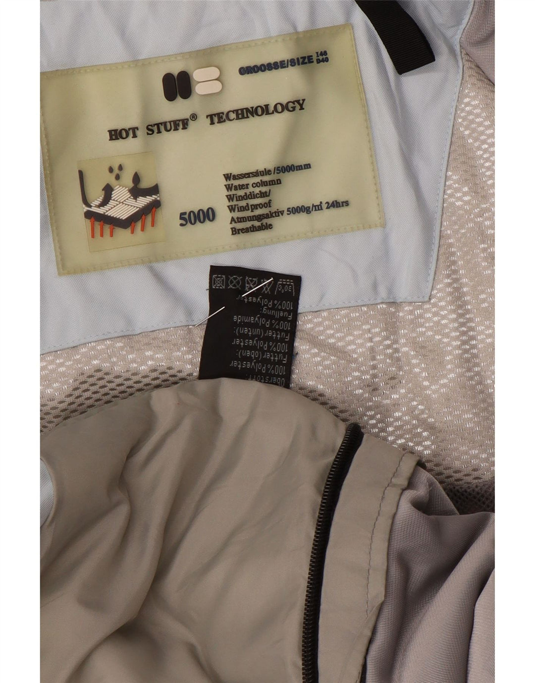 Женская лыжная куртка Hot Stuff IT 46, большая синяя, полиэстер с цветными блоками