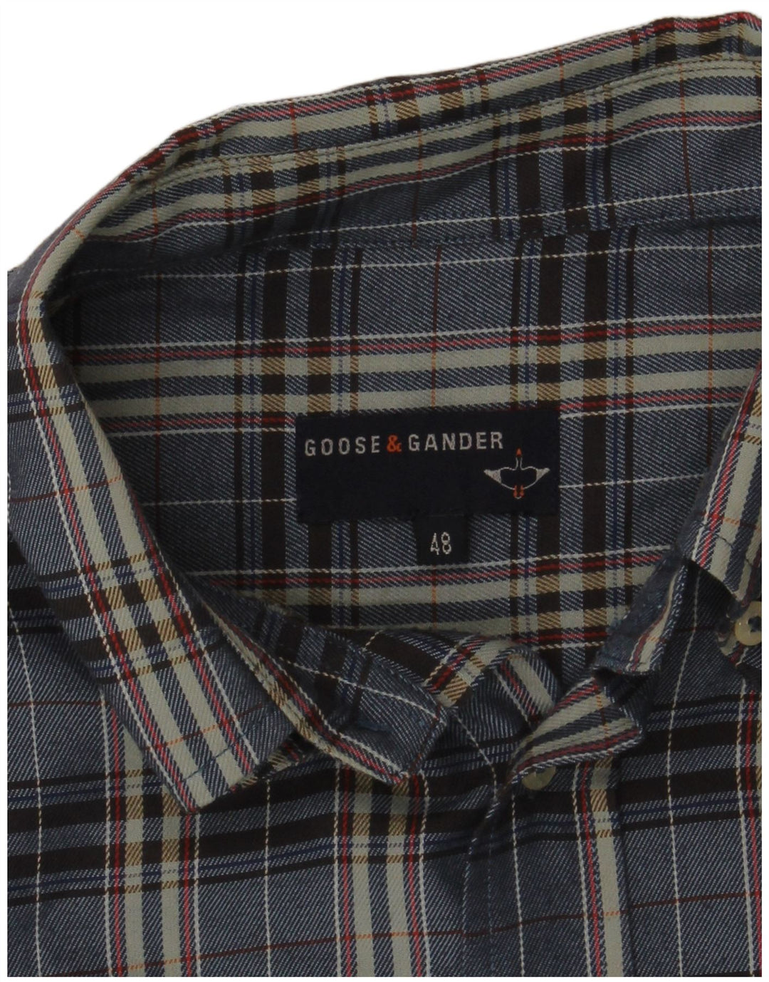 Мужская фланелевая рубашка Goose & Gander IT 48 Medium Navy Blue Check