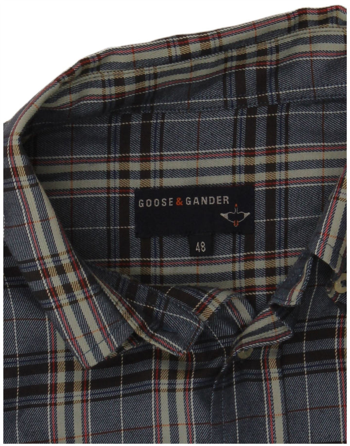 Мужская фланелевая рубашка Goose & Gander IT 48 Medium Navy Blue Check