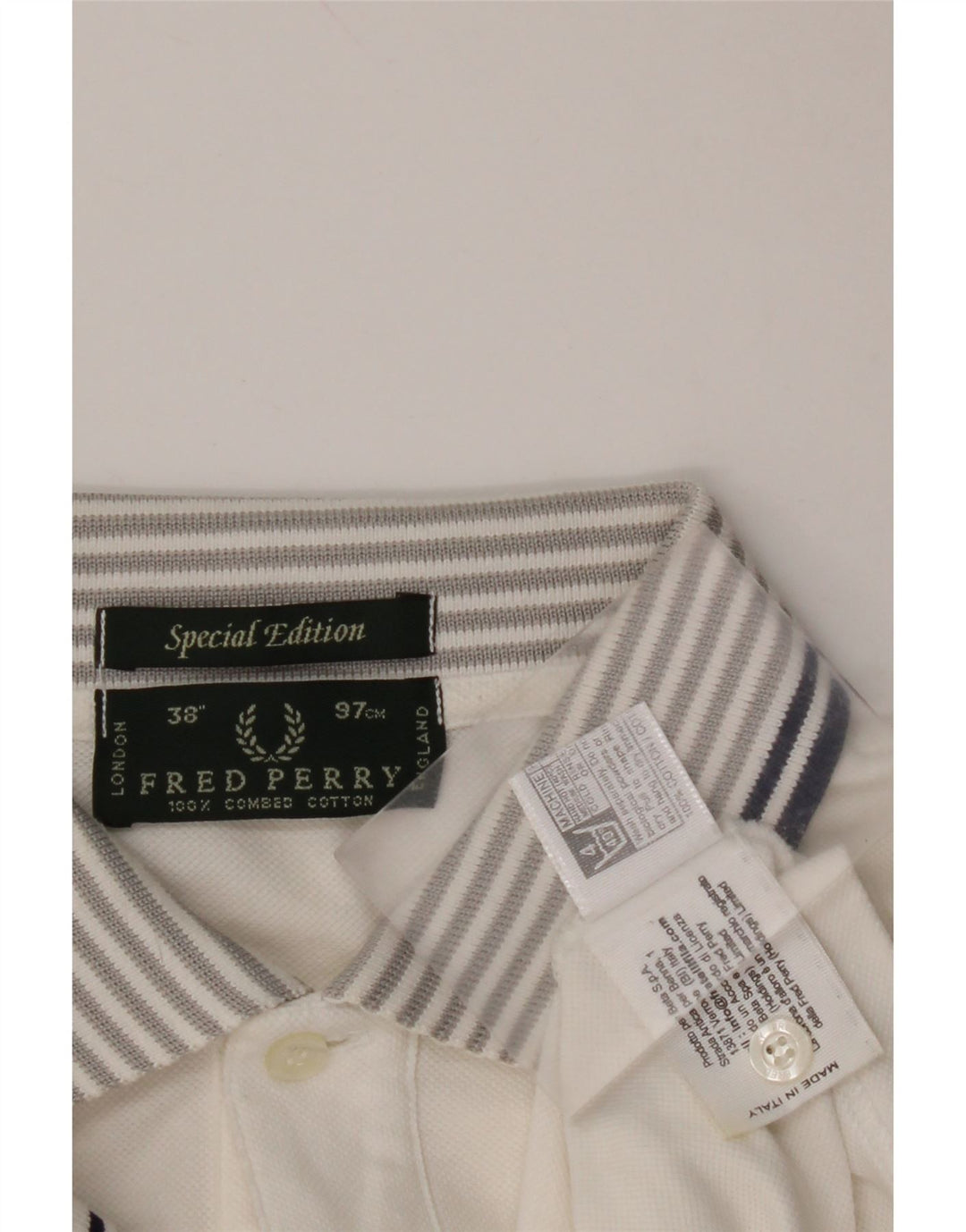 Мужская рубашка-поло FRED PERRY Special Edition, маленькая белая, хлопковая