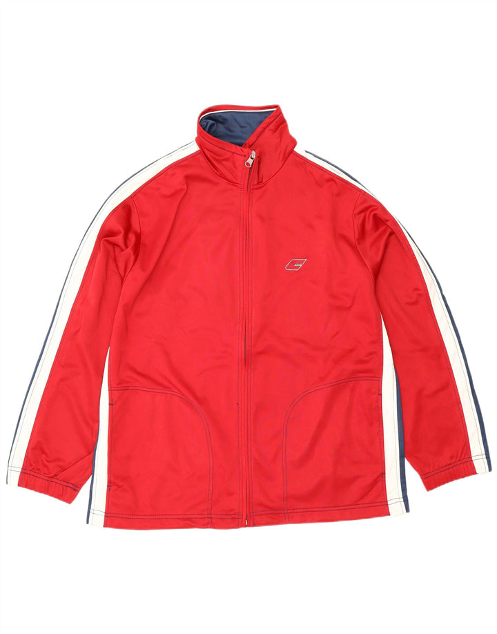 Мужской спортивный костюм F.LLI Campagnolo, верхняя куртка, средний красный, полиэстер с цветными блоками