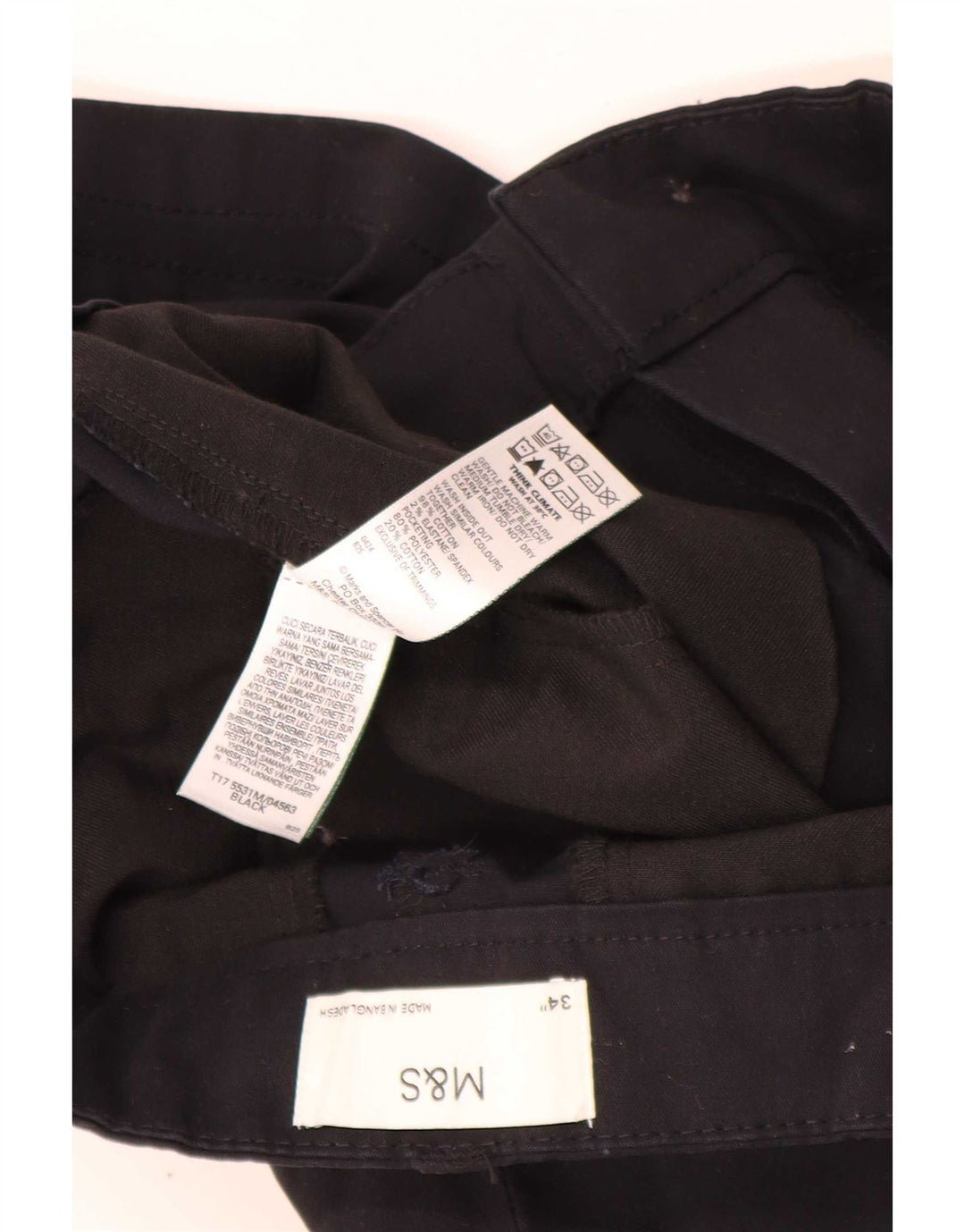 Мужские шорты карго Marks & Spencer W34, большие черные, хлопковые