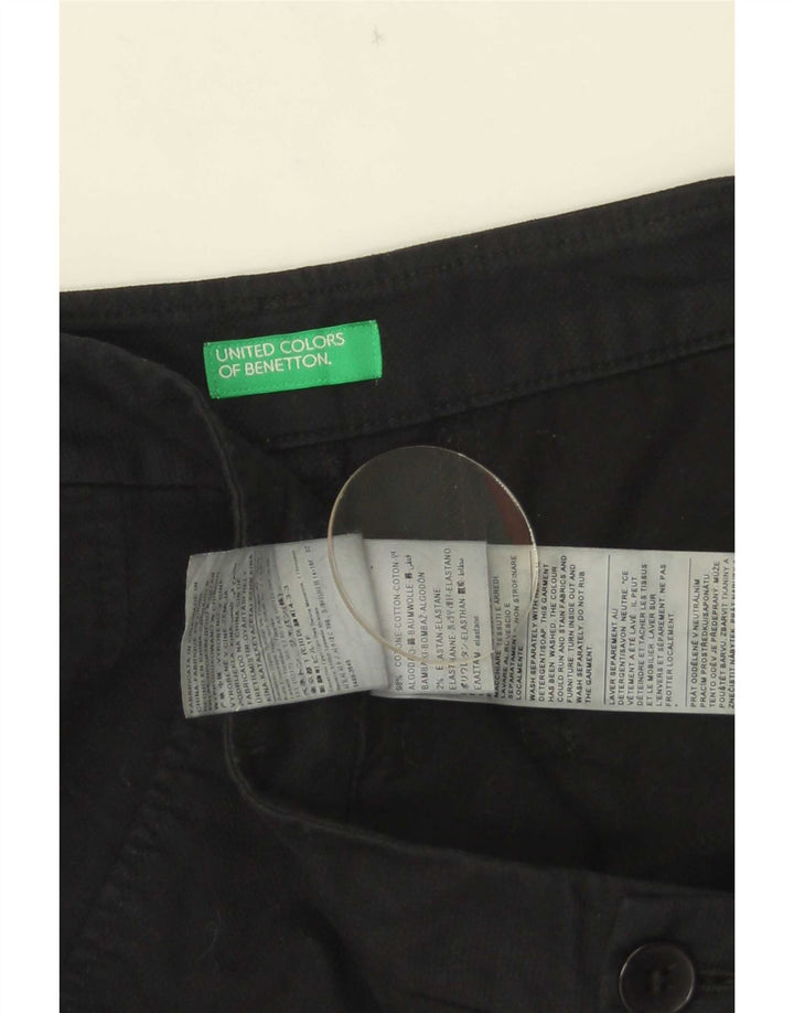 Женские шорты чинос Benetton UK 12 Medium W32 Черные