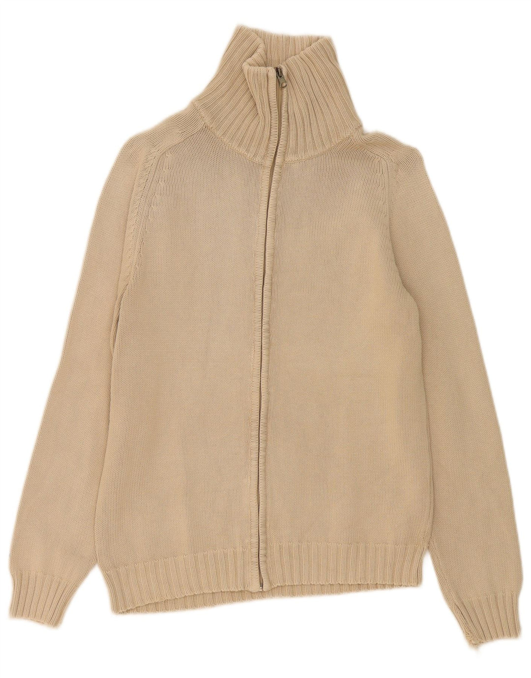 Мужской кардиган ZARA, хлопковый свитер среднего бежевого цвета