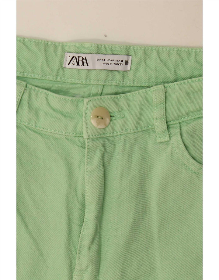Женские прямые джинсы Zara EU 40 Medium W30 L26, зеленый хлопок