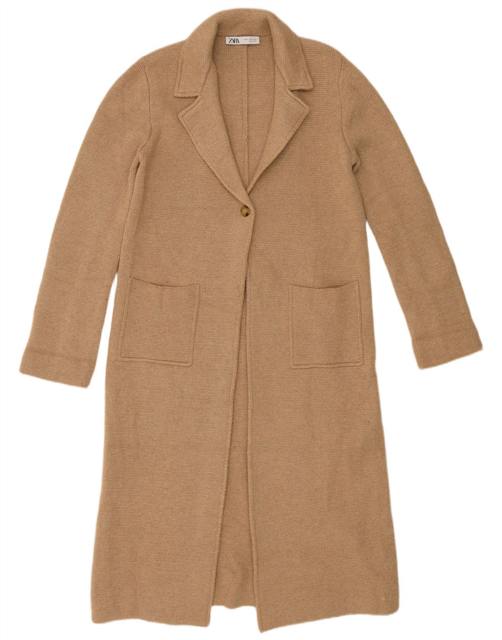 Женское пальто Zara UK 14, средний бежевый