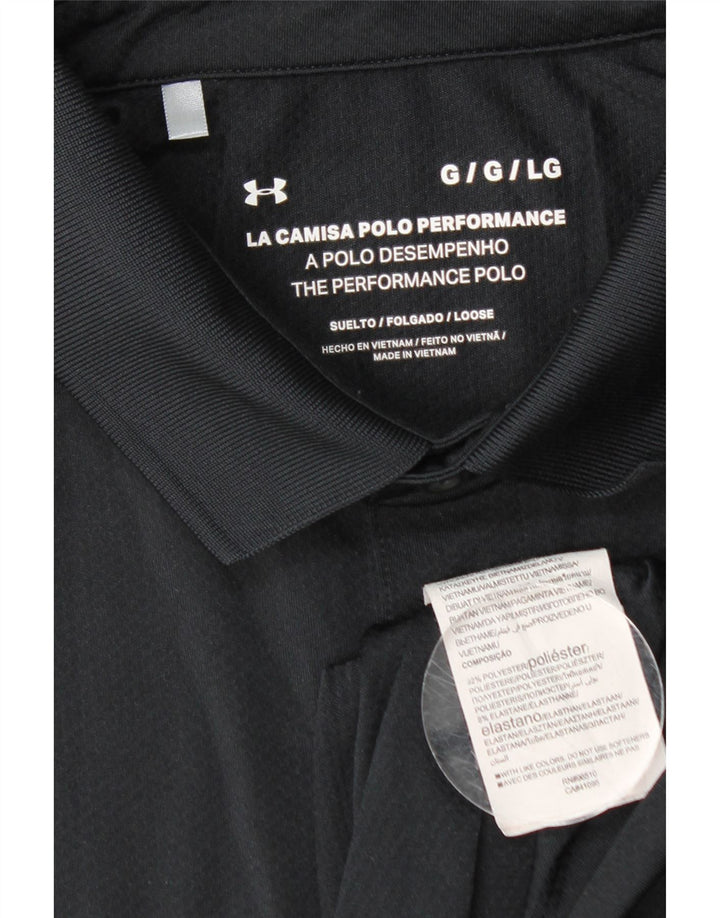 Мужская рубашка-поло UNDER ARMOR, большая черная, полиэстер