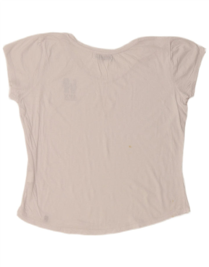 Женская укороченная футболка с рисунком AVIREX UK 22 2XL, белый хлопок