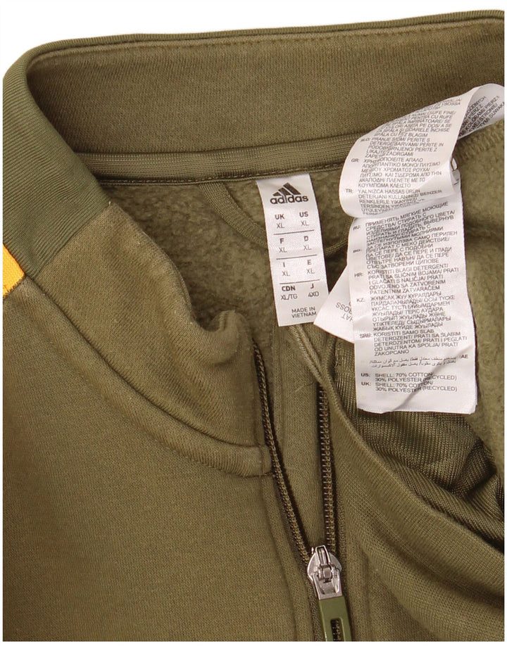 Мужской спортивный костюм ADIDAS, верхняя куртка XL, цвет хаки, хлопок с цветными блоками