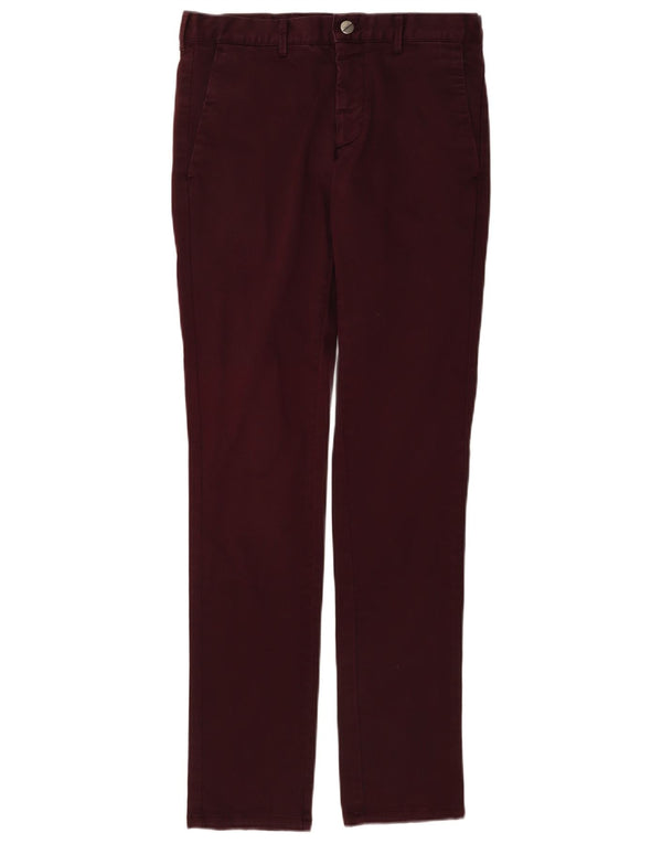 Мужские брюки-чиносы Zara EU 36 XS W29 L32 бордовые