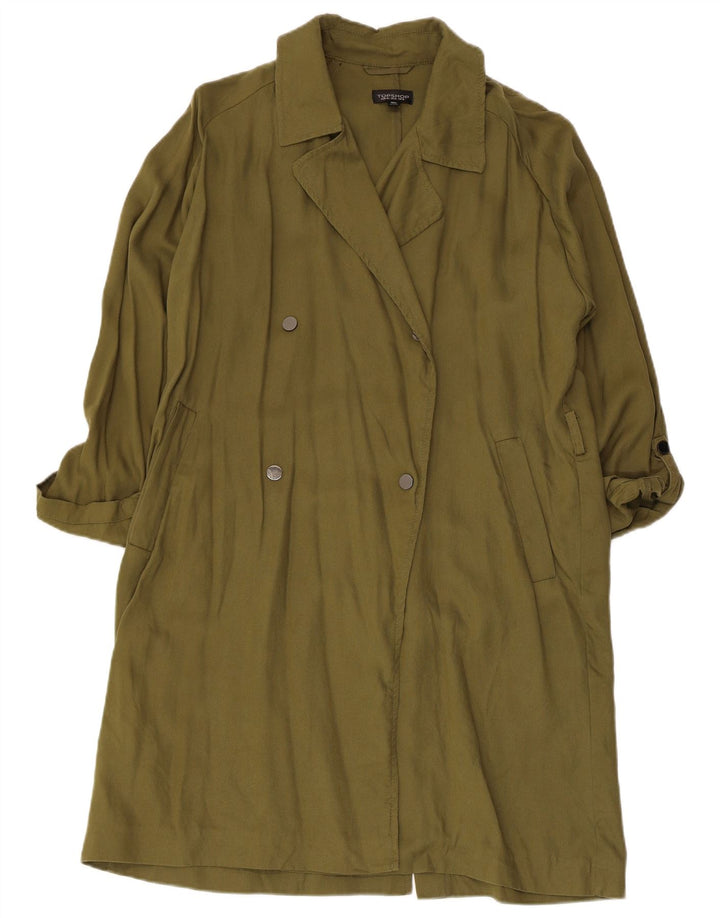 Женский тренч Topshop UK 12, средний хаки, лиоцелл