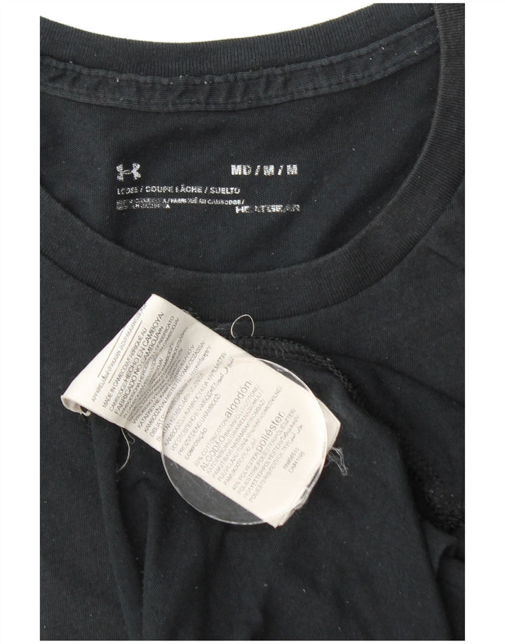 UNDER ARMOR Мужская футболка с рисунком Heat Gear Top Medium Black Cotton