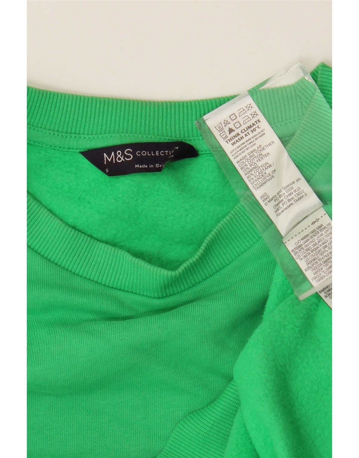 Женский свитер оверсайз Marks & Spencer, 10 шт., зеленый хлопок, Великобритания
