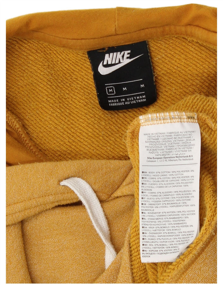 Мужской джемпер с капюшоном с графическим рисунком Nike, хлопковый средний желтый цвет