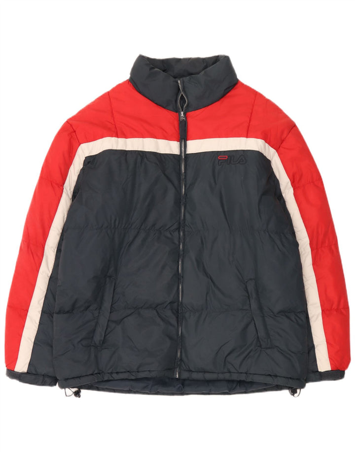 Мужская стеганая куртка Fila IT 56 XL Темно-синий с цветными блоками