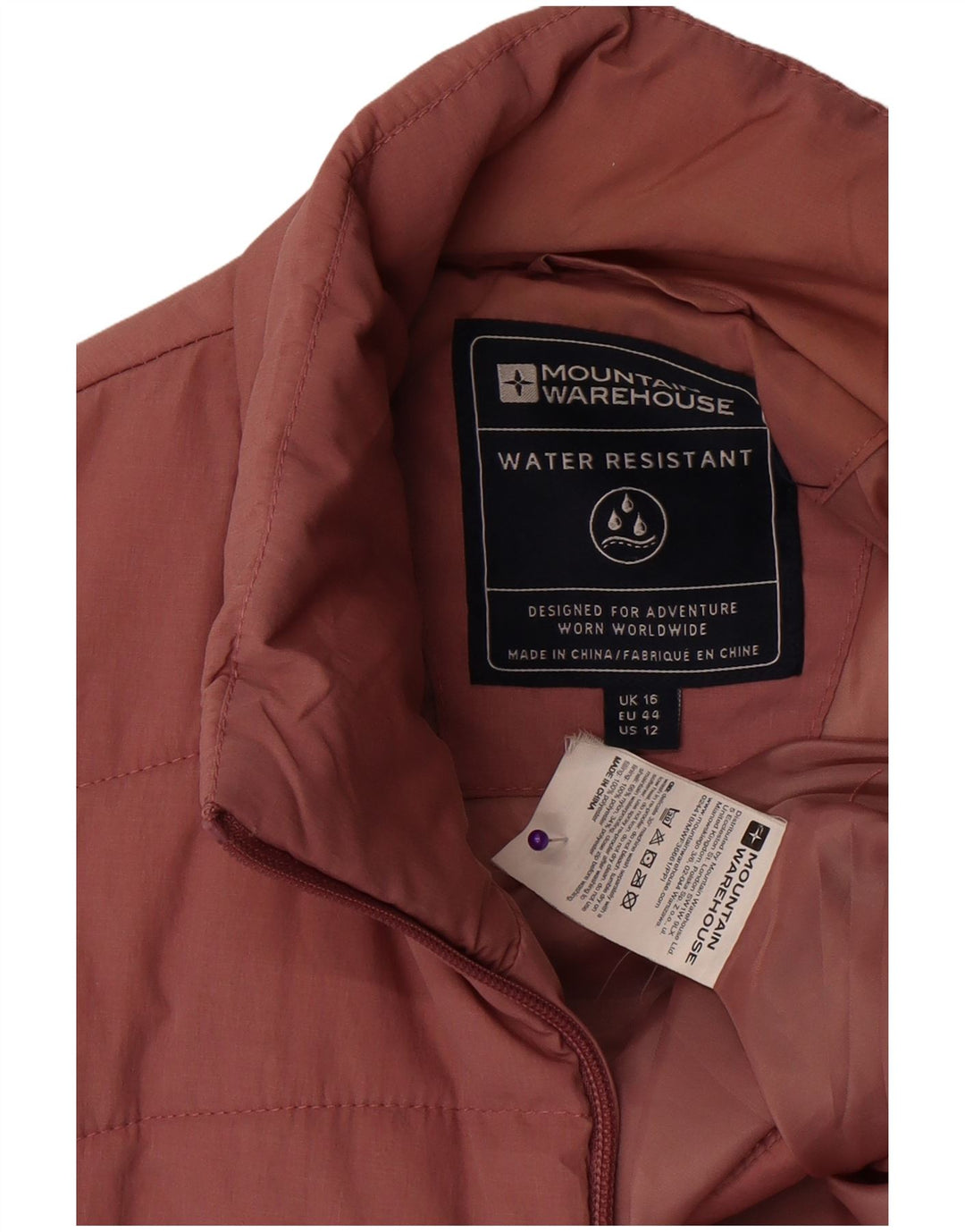Женская дождевик без рукавов Mountain Warehouse UK 16, большой розовый полиэстер