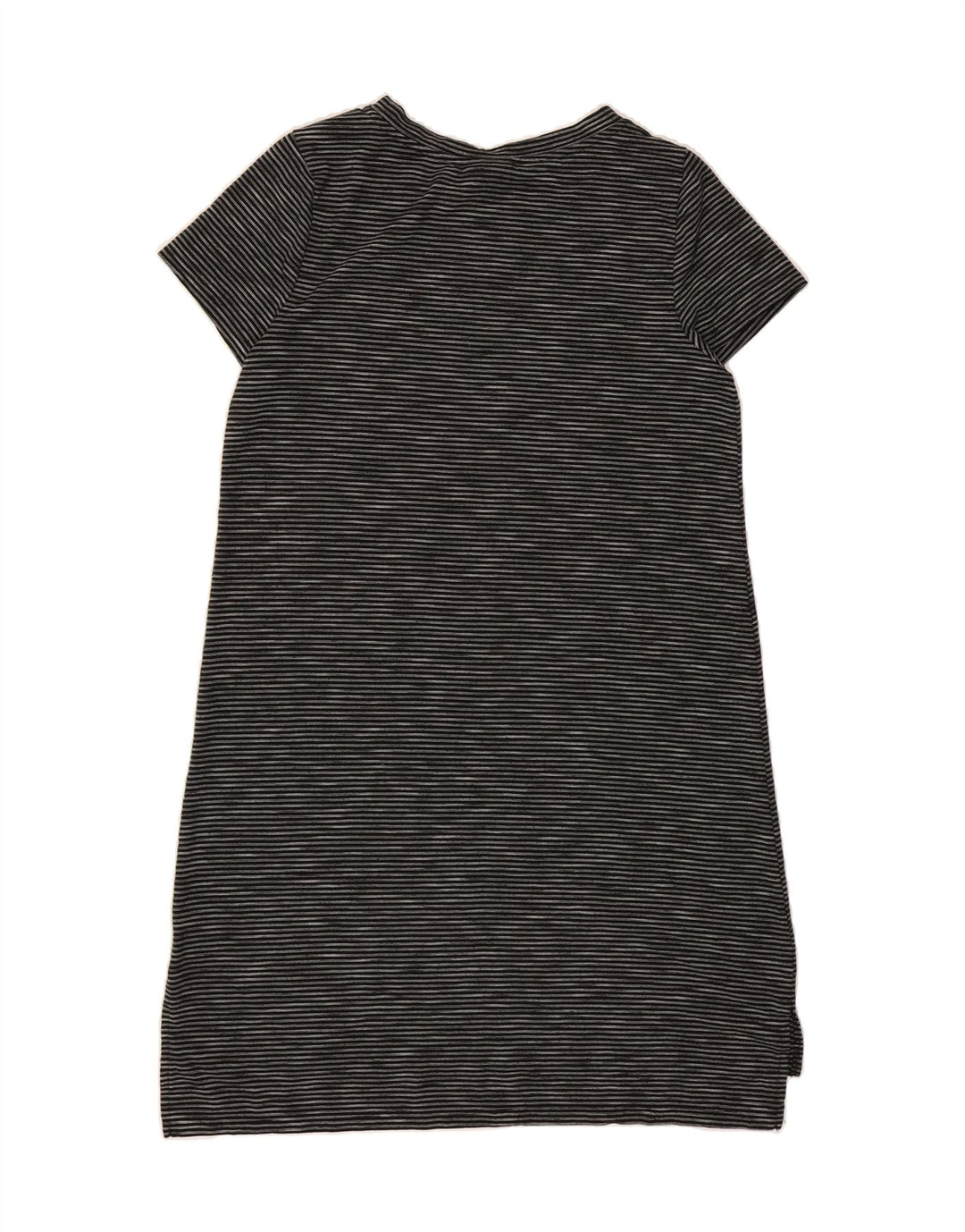 MOSSIMO Womens T-Shirt Dress UK 10 Small Black Pinstripe Polyester Vintage Mossimo and Second-Hand Mossimo from Messina Hembry 