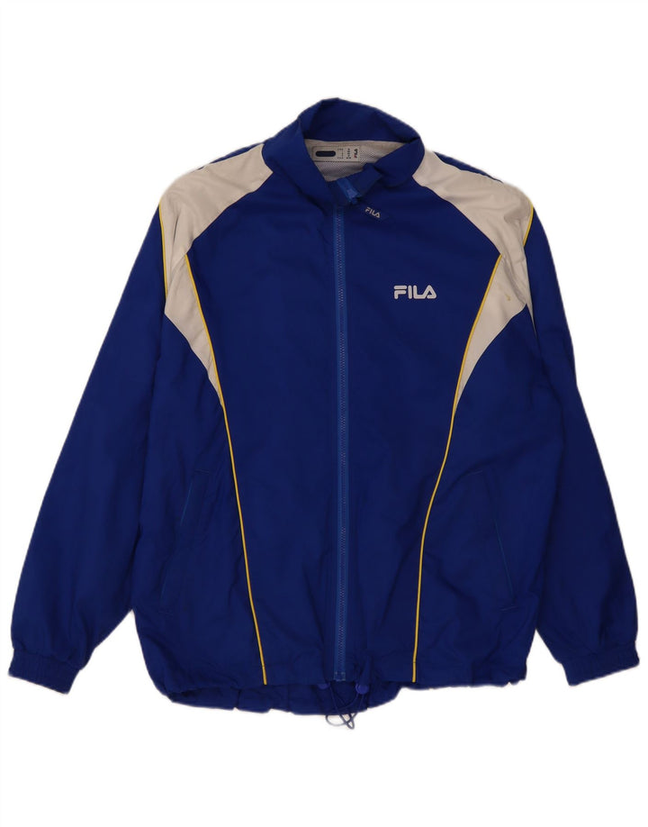 Мужская дождевик Fila UK 38, средний синий полиэстер с цветными блоками