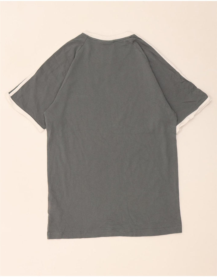 Мужская футболка Adidas Top Small Grey из хлопка с цветными блоками