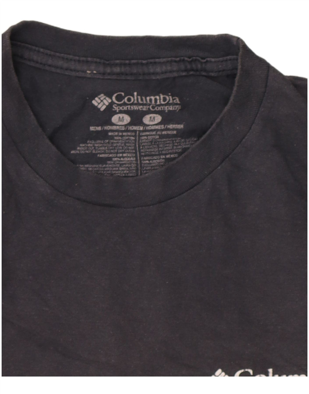 Мужская футболка Columbia с рисунком, хлопковый топ среднего серого цвета