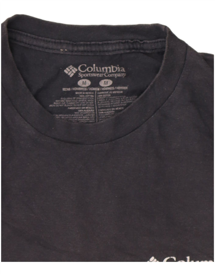 Мужская футболка Columbia с рисунком, хлопковый топ среднего серого цвета