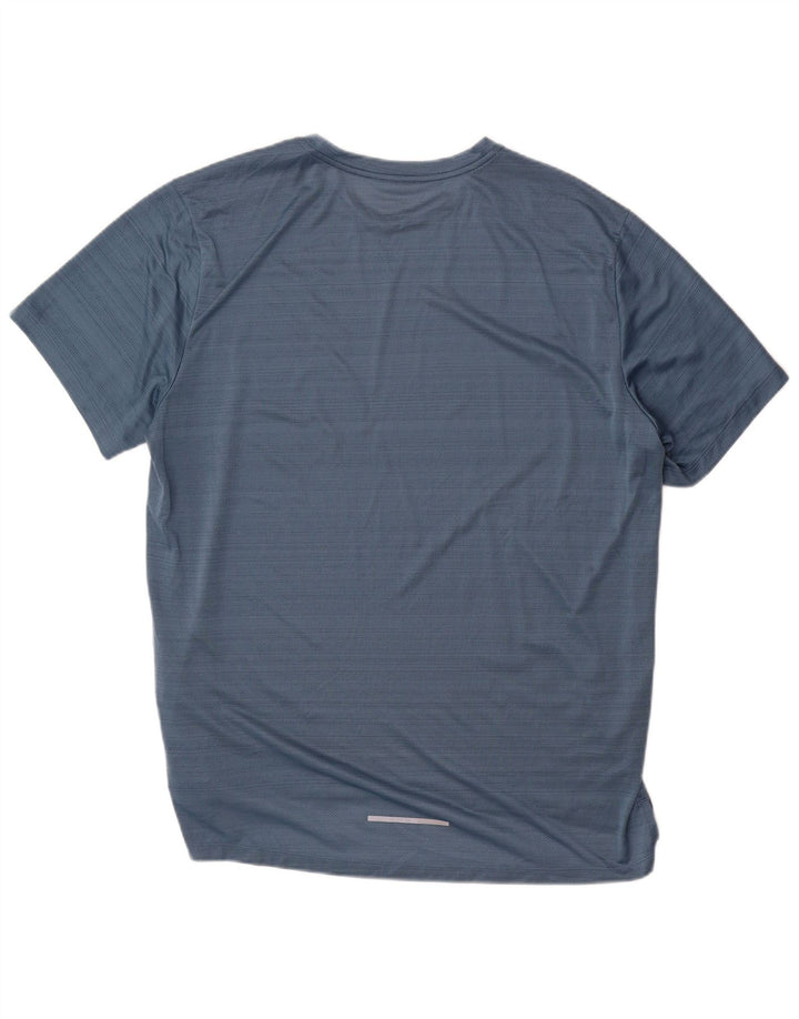 Мужская футболка Nike Dri Fit Top XL, синяя в тонкую полоску, полиэстер