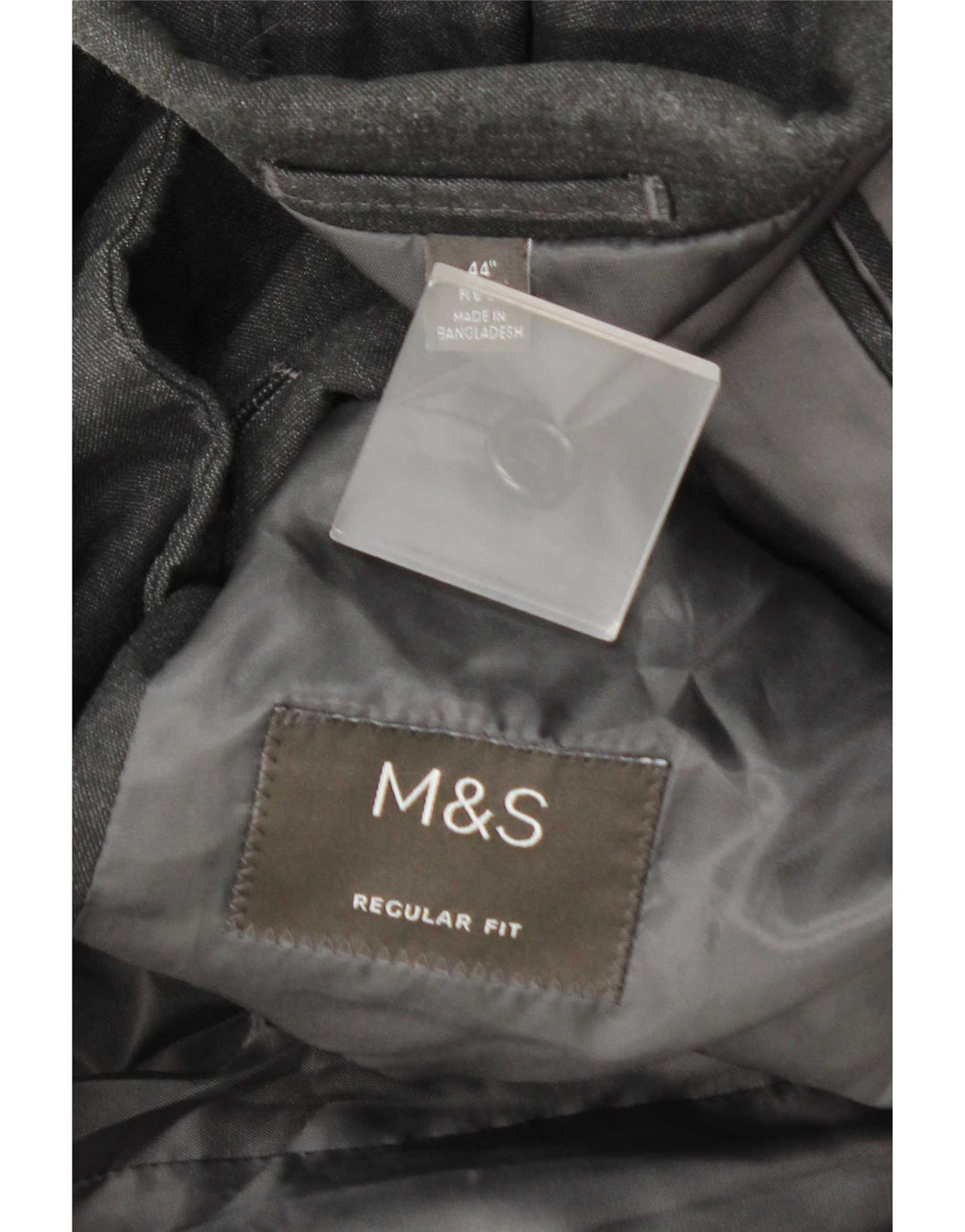 Мужской пиджак стандартного кроя с 2 пуговицами Marks & Spencer, размер 44 XL, серый
