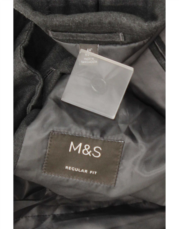 Мужской пиджак стандартного кроя с 2 пуговицами Marks & Spencer, размер 44 XL, серый