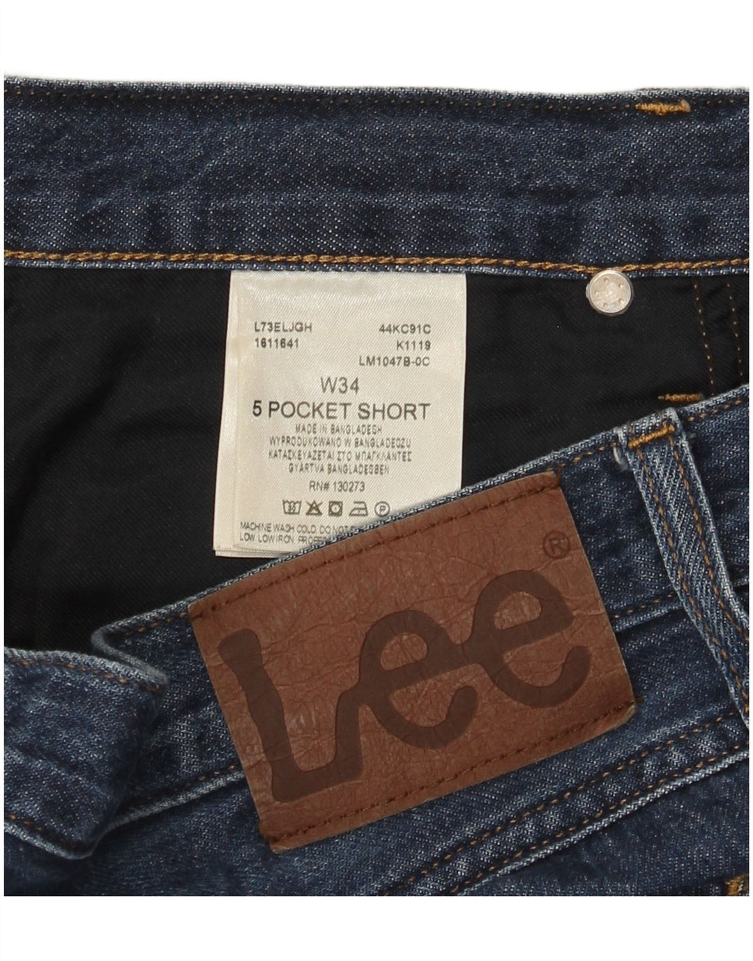 Мужские джинсовые шорты Lee W34, большие синие, хлопок