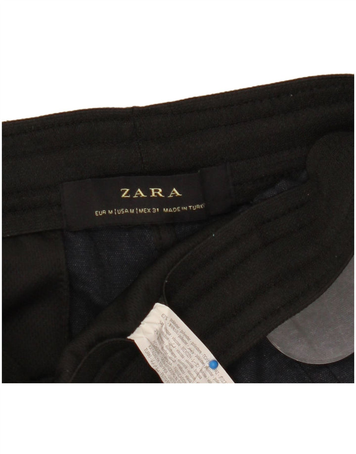 Мужские джоггеры Zara, укороченные брюки, темно-синие, полиэстер среднего размера