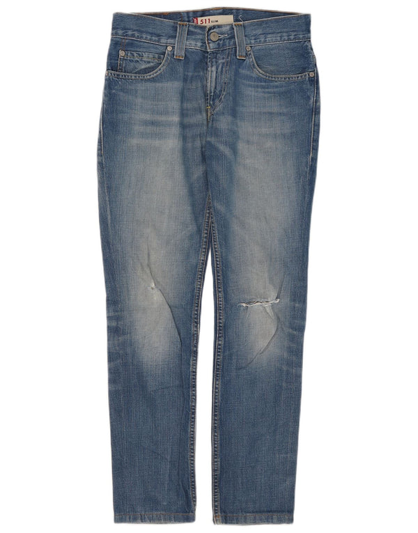 Женские джинсы Levi's Slim 511 W30 L28 синие