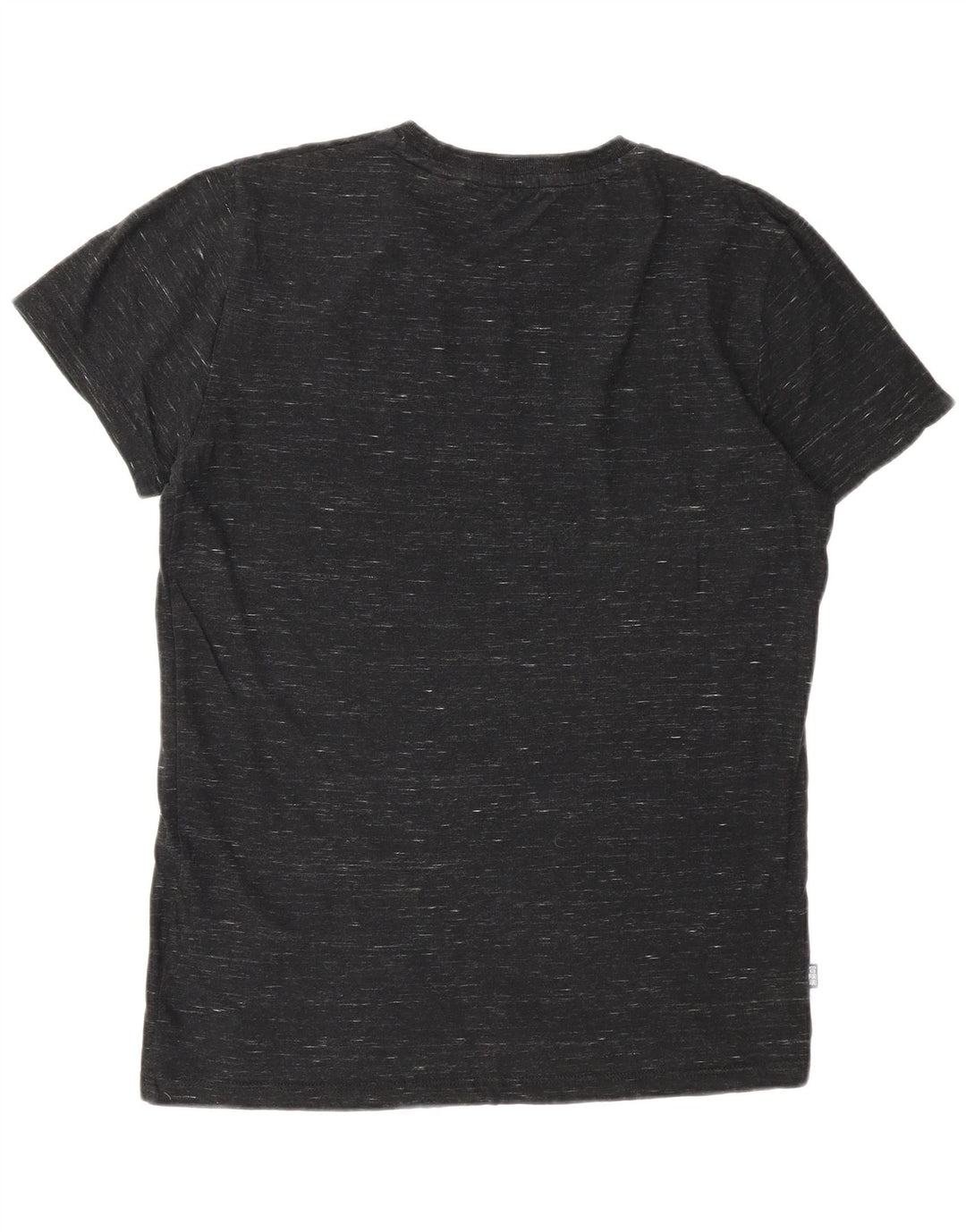 SUPERDRY Мужская футболка из хлопка маленького размера серого цвета с крапинками