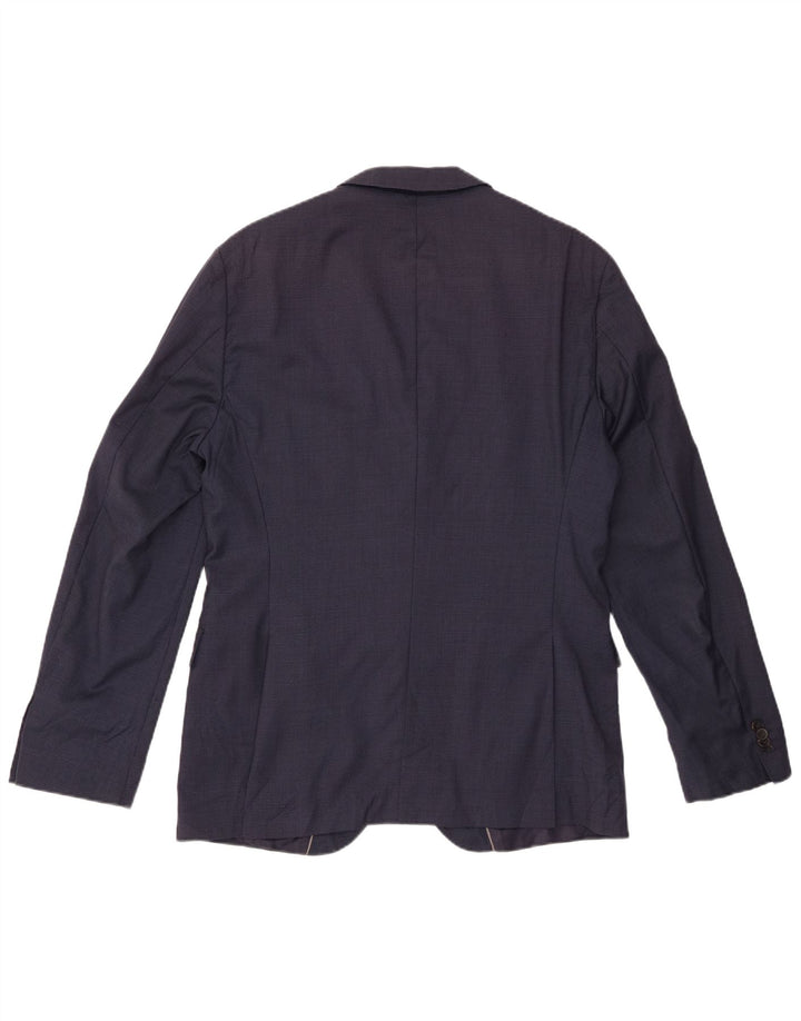 Мужской пиджак с 2 пуговицами HUGO BOSS EU 52 XL, темно-синий в клетку, шерстяной