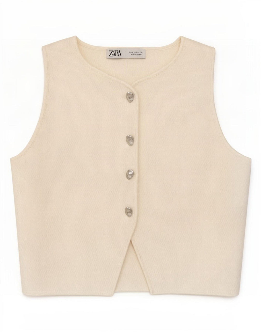 Женский жилет Zara UK 8, маленький белый