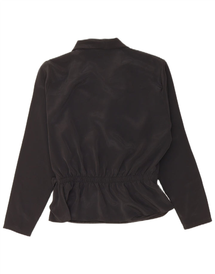 Женская блузка с длинным рукавом LOLA, Великобритания 12, средний черный