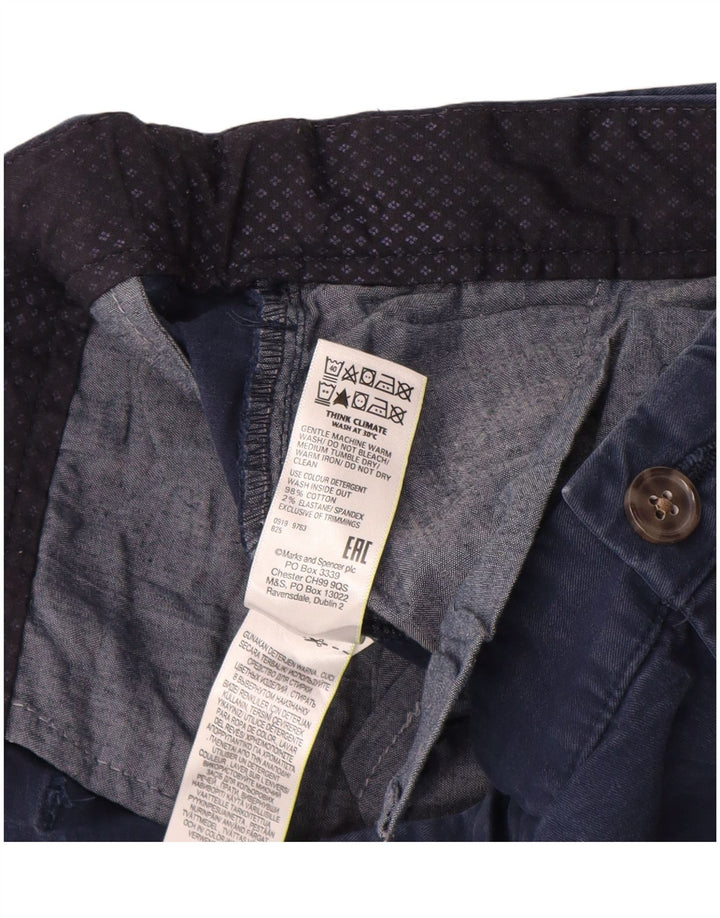 Мужские прямые брюки-чиносы Marks & Spencer W40 L33 темно-синие