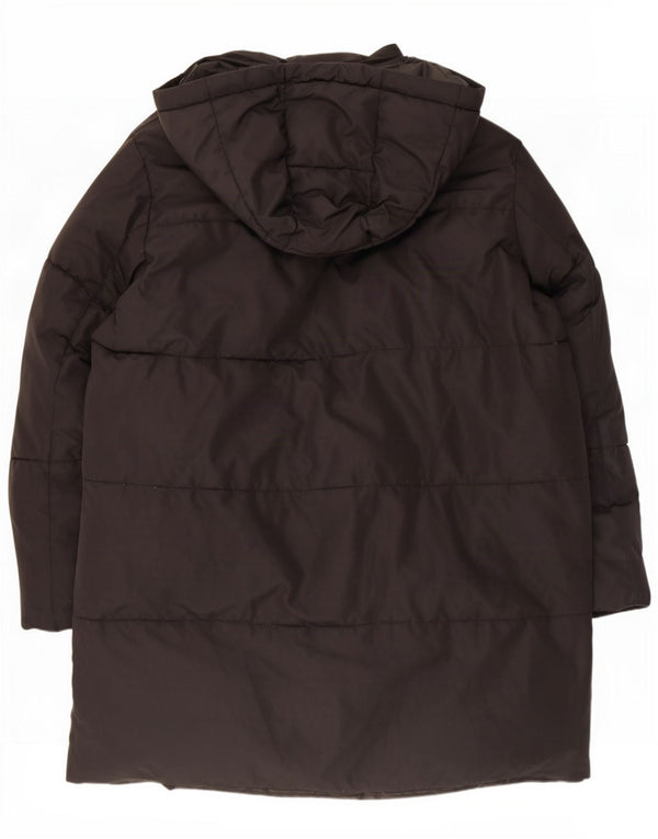 Мужское стеганое пальто свободного кроя Zara UK 34 XS, черный полиэстер