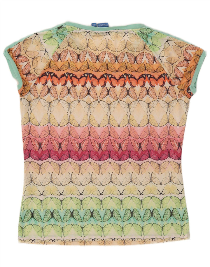 Женская футболка с рисунком ADIDAS Top UK 12 Medium Multicolored Butterfly