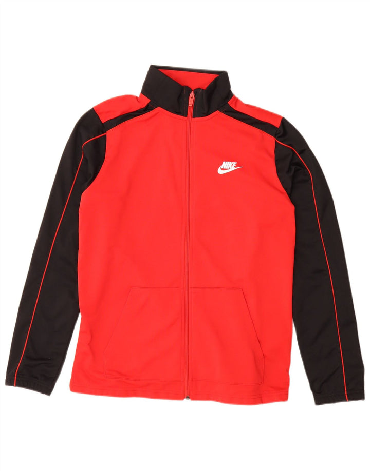 Спортивный костюм Nike для мальчиков, верхняя куртка 13–14 лет, XL, красный полиэстер с цветными блоками
