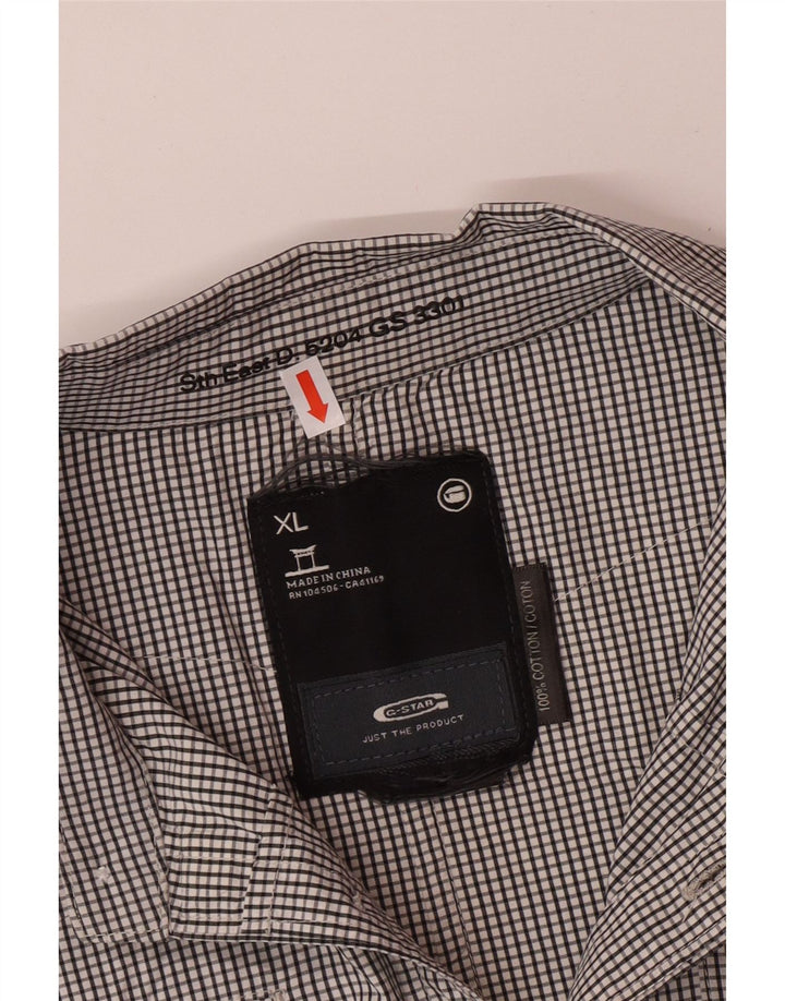 Мужская рубашка G-STAR XL, черная клетка, хлопок